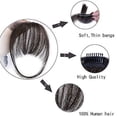 thumbnail image 4 of ORUYROP AISI QUEENS Frange à Clipser Extensions de Cheveux Humains 100 % Brun Rougeâtre Frange à Clipser avec Filet Naturel Frange Plate Nette avec Tempes pour Femmes une Pièce (Noir Naturel), 4 of 7