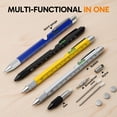 thumbnail image 2 of EXLEAF 9 in 1 Multitool Pen with Led Light - Phillips Screwdrivers,Level,Ruler,Bottle Opener,and Stylus Cool Pen Gifts for Men,9-In-1 Multi Tool Tech Pen Gadgets Tools for Men Father'S Day,Blue, 2 of 9