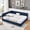 Blue, variant on GAKMCIL Full Size Upholstered Tufted Bed Frame, Velvet Fabric, Sofa Bed Frame with Comfortable Backrest and Armrests, Full Size Bed for Bedroom, Living Room, Beige (80.5''*59''*30.5'')
