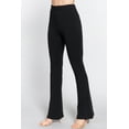 thumbnail image 2 of Simply Fashion HIGHT WAIST Elastic Slim Flare Yoga Pants,BLACK,LARGE, 2 of 3