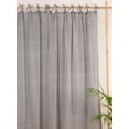 thumbnail image 3 of The Art Box Solid Linen Curtains 95 Inches Long 2 Pack, Textured Gauze Linen Curtain Drapes Tie Top Curtain Panels for Bedroom/Living Room/Sliding Door Farmhouse Decor, 35"w x 95"l in, Taupe Gray, 3 of 9