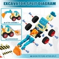 thumbnail image 4 of Juego de coches de juguete para desmontar camiones, construcción, construcción, arena, 4 unidades, 4 of 5