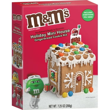 M&M's Holiday Mini House Gingerbread Cookie Kit, 1 Kit, 7.25 Ounces