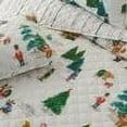 thumbnail image 2 of Holiday Printed Microfiber Reversible Quilt Set with Shams (Full / Queen, Watercolor Santa & Friends), 2 of 5
