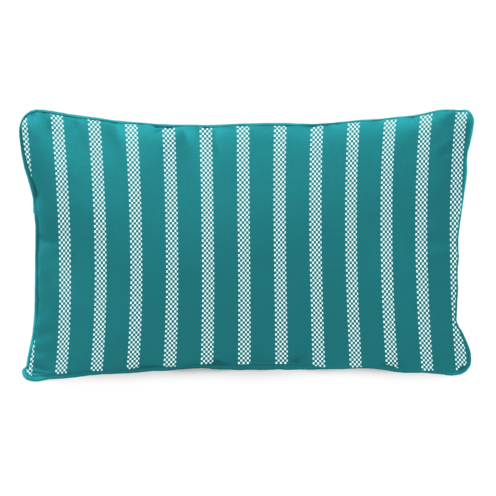 Jordan Manufacturing 12" x 16" Rectangular Outdoor Lumbar Throw Pillow with Welt