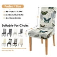 thumbnail image 6 of Set of 4 Butterfly Pattern Kitchen Chair Covers, Stretch Washable Polyester Slipcovers for Dining Room, Removable Seat Protector for Home or Gathering, 6 of 6