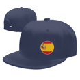 thumbnail image 7 of DouZhe Flat Brim Cap Snapback Hat, Spanish Spain Flag Prints Adjustable Blue Adult Baseball Cap, 7 of 7