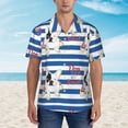 thumbnail image 4 of Fotbe Bulldog Friend Hawaiian Shirt for Men Unisex Summer Beach Casual Short Sleeve Cotton Linen Button Down Shirts-Large, 4 of 9