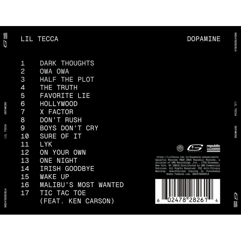 Lil Tecca - DOPAMINE - Music & Performance - CD - Walmart.com