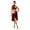Burgundy, variant on Lyrical Dance Dress for Women Sequin Crop Top Mesh Tulle Leotard Skirt Navy Blue XL