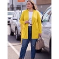 thumbnail image 3 of Cueply Plus Size Lightweight Cardigan for Women Long Sleeve Open Front Casual Cover Up with Pockets Soft Draped Layering Jacket 1X-4X, 3 of 9