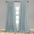 thumbnail image 4 of Ambesonne Woodland Curtains, Sleeping Bear Faces Art, Pair of 28"x95", Soft Blue Purpleblue and Grey, 4 of 4