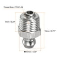 thumbnail image 2 of Unique Bargains 8 Pcs Raccord Droit en Acier Inoxydable 304 Filetage PT1/8 Pieds-28 Accessoires de Mamelon Hydraulique, 2 of 7