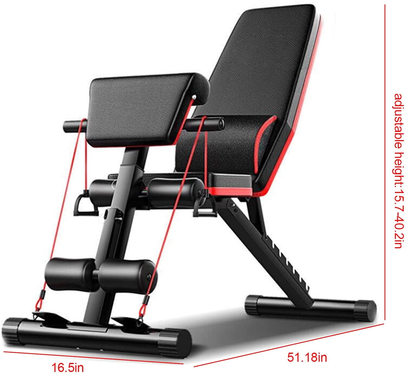 Miumaeov Adjustable Weight Bench for Full Body Workout, Versatile Utility Weight Bench with Adjustable Backrest Foldable Flat Bench Press for Home Gym