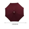 thumbnail image 2 of DAMAI 6.5ft/7.5ft/8ft/9ft/10ft Universal Patio Umbrella Replacement Canopy, 6 Ribs 8 Ribs Outdoor Market Table Patio Umbrella Canopy Cover Replacement UV Protective Cloth(Wine Red,8FT(8-Ribs)), 2 of 5
