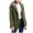 Olive Green, variant on Women's Winter Coat Warm Parka Jacket Anoraks Hooded Fleeced Lined Faux Fur Collared Mid Length Thick Warm Casual Comfortable Cotton Jacket Olive Green