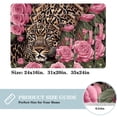 thumbnail image 2 of Rose Leopard Polyester Non-Slip Machine Washable Floor Mat: Outdoor Carpet Floor Mats, 2 of 6