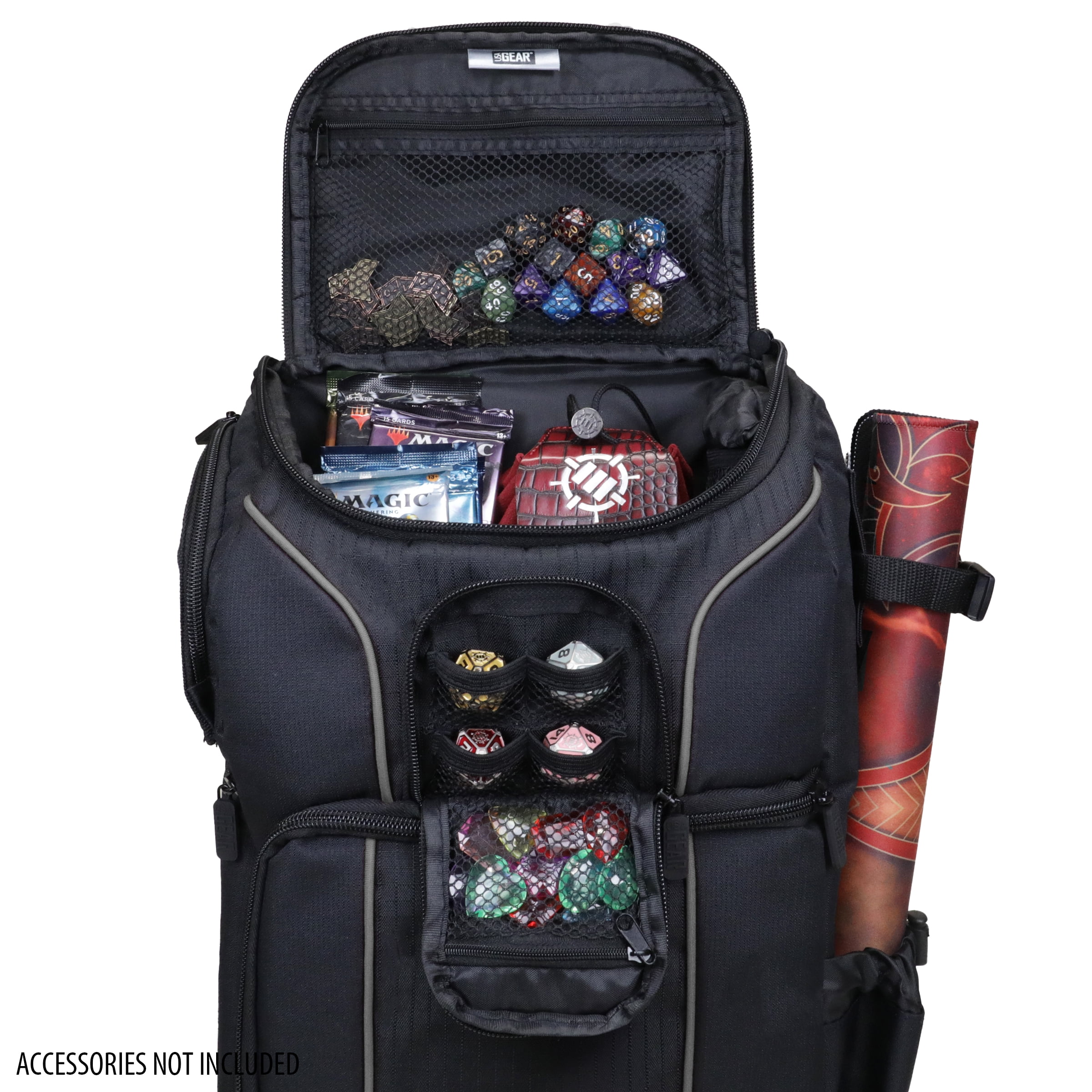 USA Gear MTG Backpack Compatible with Magic the Gathering, Playmat, Customizable Interior (Orange)