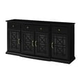 thumbnail image 5 of Walker Edison Runswick Fretwork Front Glass Door Sideboard, Black, 5 of 11