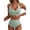 Green Stripes, variant on 2026 Summer New Women's Striped Halter Wrap High Waist Two Piece Bikini Swimsuit
