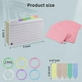 thumbnail image 3 of 600sheets x 3x5 inch index cards 12 x rings (6 colors, 100 sheets of each color) 200 x colored index tabs-Mixing Color, 3 of 5