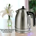 thumbnail image 5 of OVENTE 1.7 L Electric Stainless Steel Hot Water Kettle, Auto Shutoff, Coffee Maker, Silver KS777S, 5 of 11