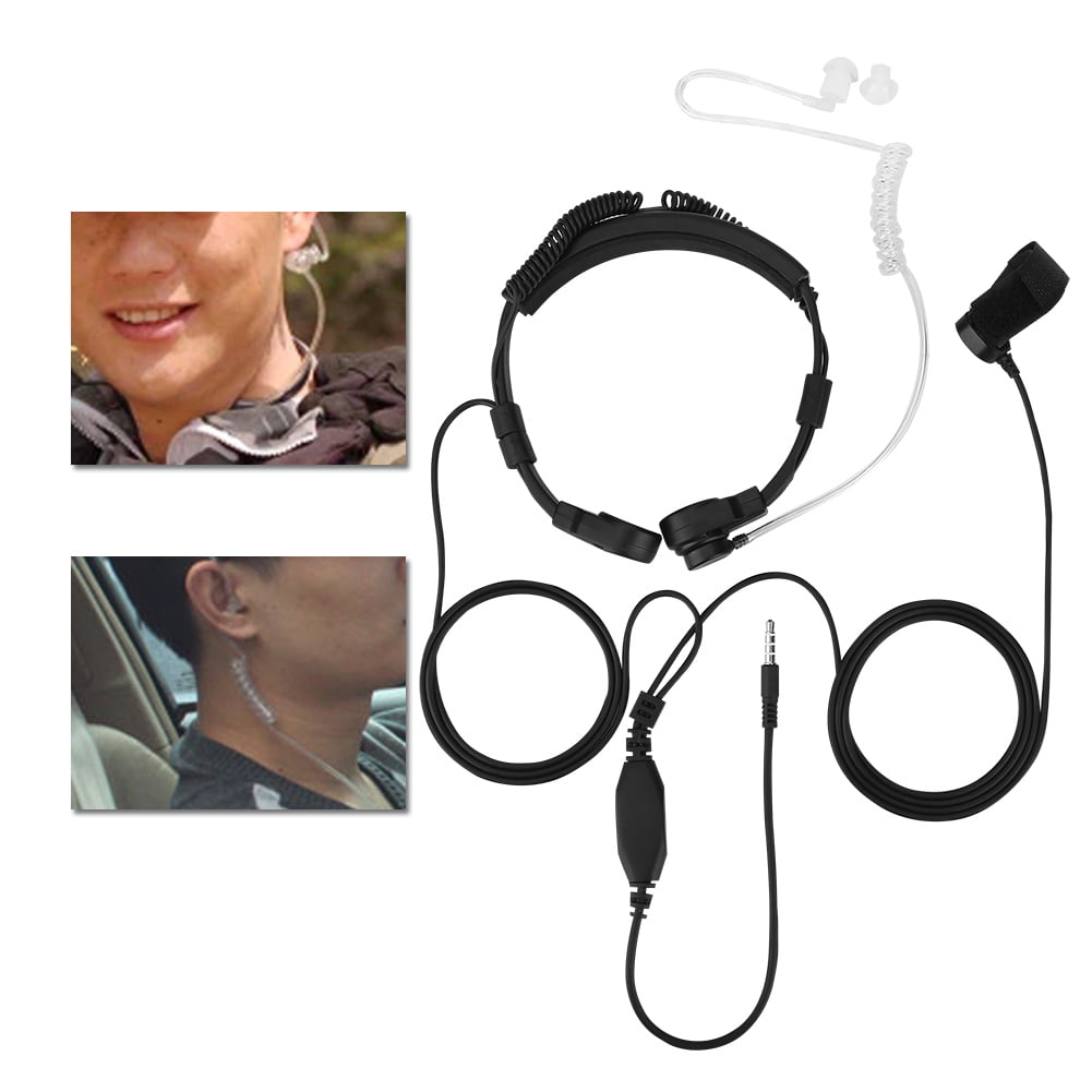 Surveillance Security Acoustic Air Tube Earpiece PTT Mic for Cell Phone 3.5mm 