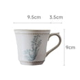 thumbnail image 2 of Taza de café de cerámica vintage con diseño de lirio de los valles for uso doméstico y de oficina, ideal for té, cacao, leche y café., 2 of 7
