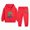 T025-Red, variant on Zuwimk Toddler Boy Girls Sweat Suit Set - 2 Piece Soft Graphic Print Long Sleeve Pullover Hoodies and Athletic Jogger Sweatpants Outfits(T025-Yellow)