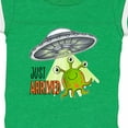 thumbnail image 4 of Inktastic Just Arrived Cute Green Alien Ufo Newborn Baby Boys or Girls Baby Bodysuit, 4 of 5
