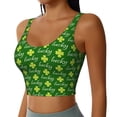 thumbnail image 2 of Balery Happy St. Patrick's Day Sujetadores deportivos con espalda cruzada para mujer, acolchados, sin costuras, de alto impacto, ideales para yoga, gimnasio, entrenamiento y fitness.-XX-Large, 2 of 8