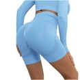 thumbnail image 2 of uublik Shorts for Women Butt Lifting Super Soft Elastic Running Shorts Light Blue, 2 of 5