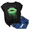 thumbnail image 3 of Birdeem T-Shirt Mode Femme Imprimé Col Rond Manches Courtes Blouse Ample, 3 of 12