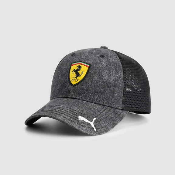 Scuderia Ferrari F1 Puma Race Trucker Hat Dark Grey
