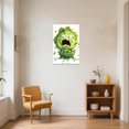 thumbnail image 4 of ZHONGYUTONG Funny Kitchen Canvas Wall Art Whimsical Food Art Pictures Fruit Vegetable Painting Humorous Poster Prints for Kitchen Dining Room Decor Framed (20.00" x 30.00"), 4 of 5