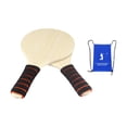thumbnail image 4 of S SERENABLE 2Pcs Beach Badminton Bat Wooden Paddle Multipurpose Soft Foam Grip 32.5x18cm, 4 of 9