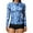 Blue, variant on Charmo Women's Long Sleeve Rashguard Swimsuit Tie Dye UV Protection Swimwear Swim Shirt UPF 50+