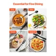 thumbnail image 3 of KFFKFF 30-pcs Silverware Sets, Stainless Steel Flatware Set with Steak Knives, Polished Finish Forks and Spoons, Service for 6, Washable Meal Tools for Home Kitchen, Black, 3 of 9