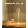 thumbnail image 2 of 3 Pack Cordless Table Lamp, Battery Operated Lamp - Portable Waterproof Rechargeable Table Lamp w/ 3 Color Temps & Stepless Dimming for Dinner, Desk, Cafe, Outdoor (White), 2 of 14