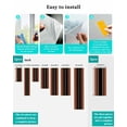 thumbnail image 7 of Window Privacy Film, Burnt Orange Black Ombre UV Sun Blocking Window Tint Film Heat Control One Way Blackout Window Film, Modern Abstract Gradient Color Art Non Adhesive Static Cling 35.4x78.7 In, 7 of 7