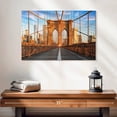 thumbnail image 2 of Elephant Stock Brooklyn Bridge Pedestrian Walkway Wall Art - Horizontal Canvas Wall Art - Living Room Wall Decor - Architecture Canvas - Blue And Gray Decor - 24" x 16", 2 of 8