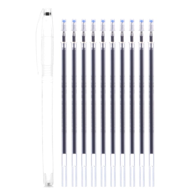 LEEYNEER Sewing Pen Widely Used Bright Color Practical Heat Erasable Fabric Marking Pen with Refills