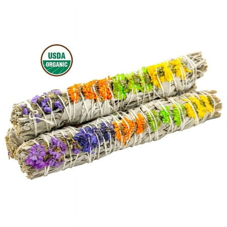 Good Vibes Sage 9" Smudge Stick | Organic Sticks for Cleansing, Energy Clearing, Smudging, & Positive Vibes 1pc
