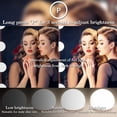 thumbnail image 5 of Gold Arch Hollywood Vanity Mirror with Lights Dimmable 3Color 12 Bulbs Hollywood Vanity Lighted Mirror for Bedroom Wall Detachable Base Stand X10 Magnifying Arch Vanity Makeup Desk Table Mirror, 5 of 7