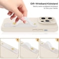 thumbnail image 2 of Wristband Case for iPhone 14 Pro Max, Flexible Silicone Phone Case with Wrist Strap Band, Matte Kickstand Slim Shockproof Case with Camera Protection for Women Girls, White, 2 of 12
