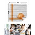 thumbnail image 4 of Orange Pumpkin Cloth Napkins Set of 8 Reusable Dinner Napkins, Thanksgiving Fall Maple Leaves Stripe Cocktail Napkin Washable Table Napkins for Wedding/Holiday Party/Baby Shower 20"x20", 4 of 7