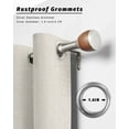 thumbnail image 6 of nqOlkjepod Outdoor Curtains for Patio Waterproof, Farm Cow Pig Outdoor Privacy Panels Grommet, Farmhouse Animals Retro Fench Wood Bran Blackout Outside Curtains for Porch/Cabana 54"x84", 2 Panels, 6 of 8