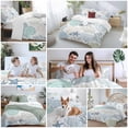 thumbnail image 5 of 3 Piece Coastal Duvet Cover Set Full Size, Microfiber Comforter/Quilt Cover with Corner Ties and 2 Pillowcases, Summer Beach Nautical Coral Starfish All Season Soft Bedding with Zipper Closure, 5 of 8