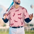 thumbnail image 5 of Lsque Dachshund Dog Puppy Pattern Mens Polo Golf Shirts Funny Graphics Shorts Sleeve Button Shirts Baseball T-shirt-3X-Large, 5 of 7