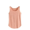thumbnail image 2 of LYEAA Cotton Tank Top Women Sleeveless Crew Neck Basic Spring Summer Casual Undershirt Solid Vacation Beach Fashion Pullover Vest Breathable Soft Loungewear Going Out Clothes Red, 2 of 6